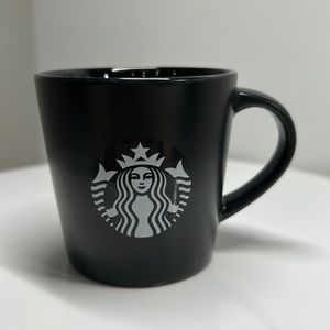 2015 Starbucks matte black espresso cup with siren logo 3oz